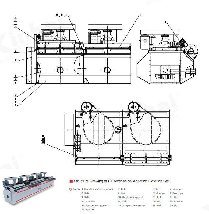 Structure drawing of bf mechanical agitaion flotation cell.jpg